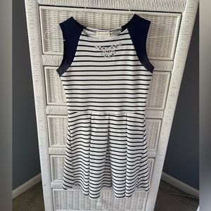 Btween navy and white striped dress